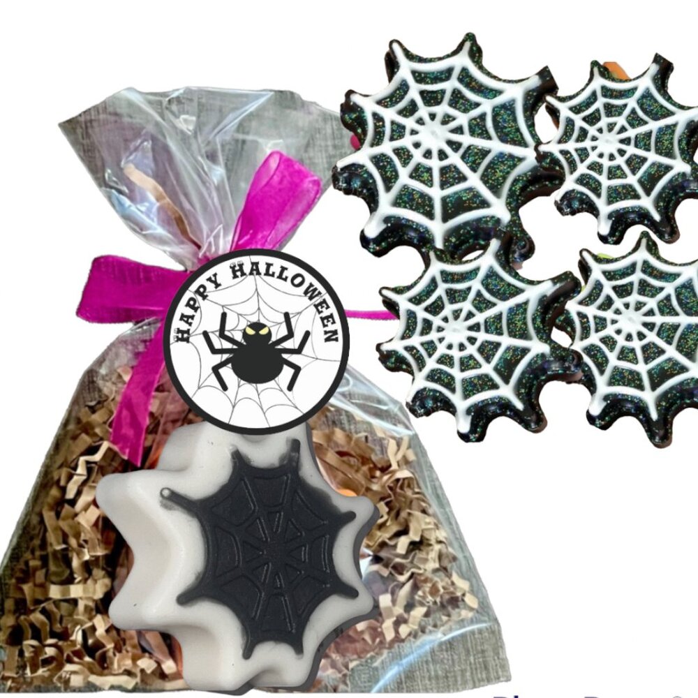 Cobb Webb Soaps Set 6 Halloween Soaps, Handmade Party Favors, Gothic Party Gift